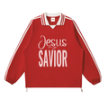 Jesus My Savior - Striped Collar Sweatshirt