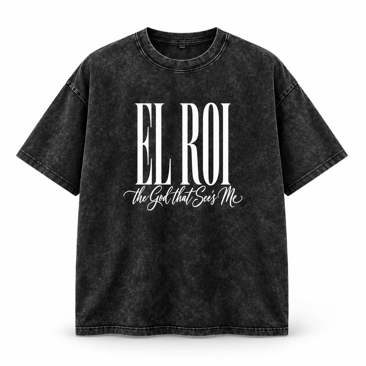 El Roi - Snow Washed Oversized Cotton T-Shirt