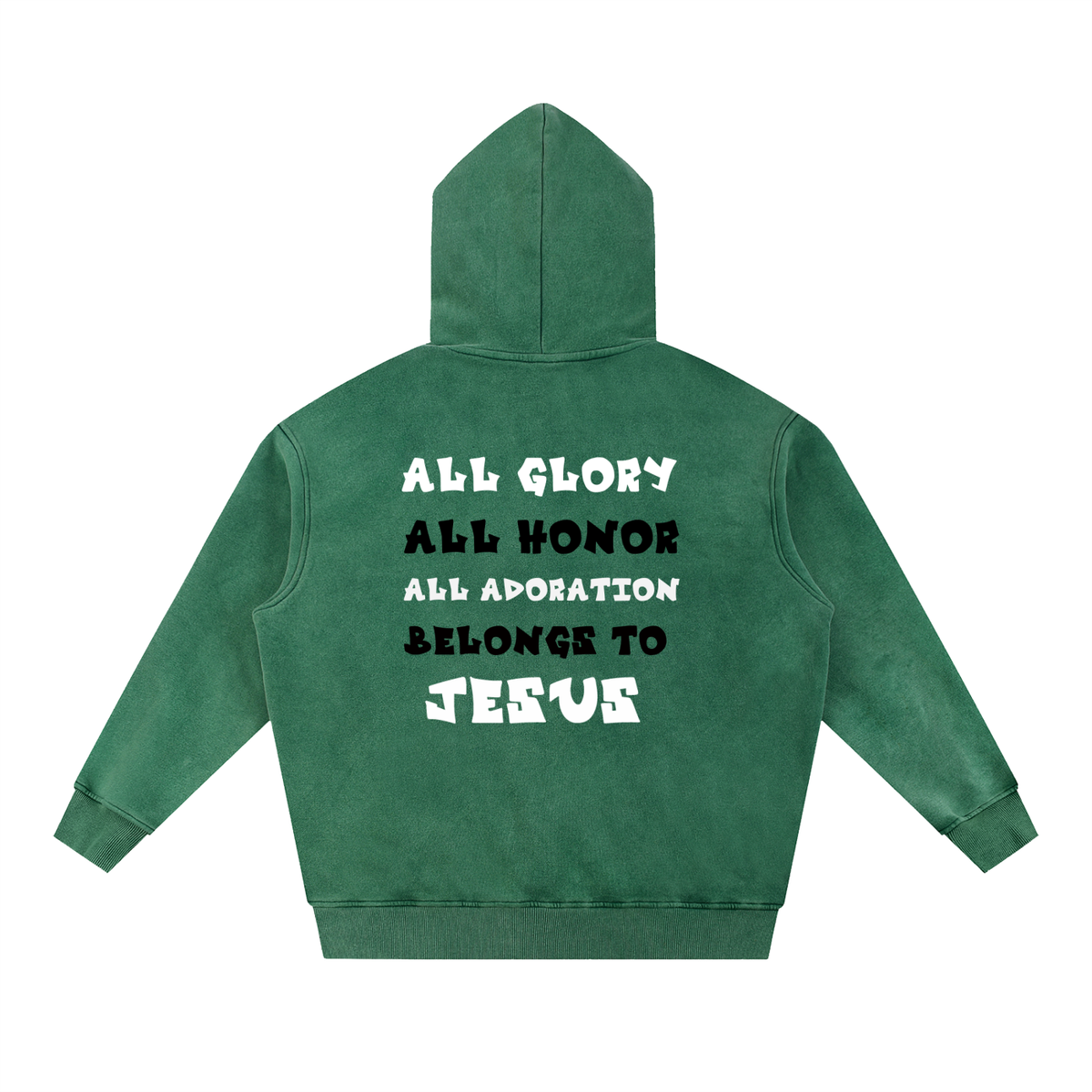 Jesus Reigns - Snow Wash Fleece Oversize Hoodie