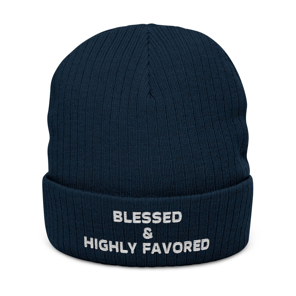 Blessed & Highly Favored Christian Beanie by Dinachi Apparel – view 5