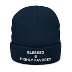 Blessed & Highly Favored Christian Beanie by Dinachi Apparel – view 5