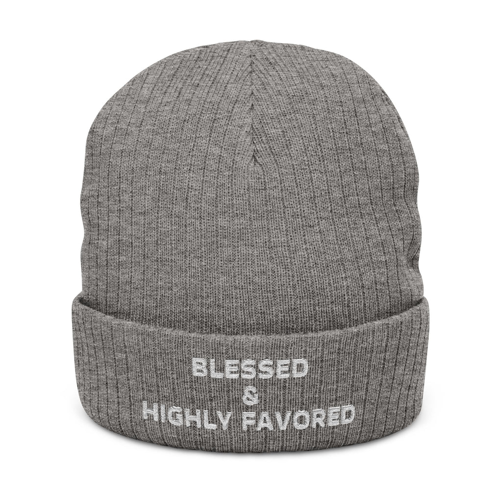 Blessed & Highly Favored Christian Beanie by Dinachi Apparel – view 3