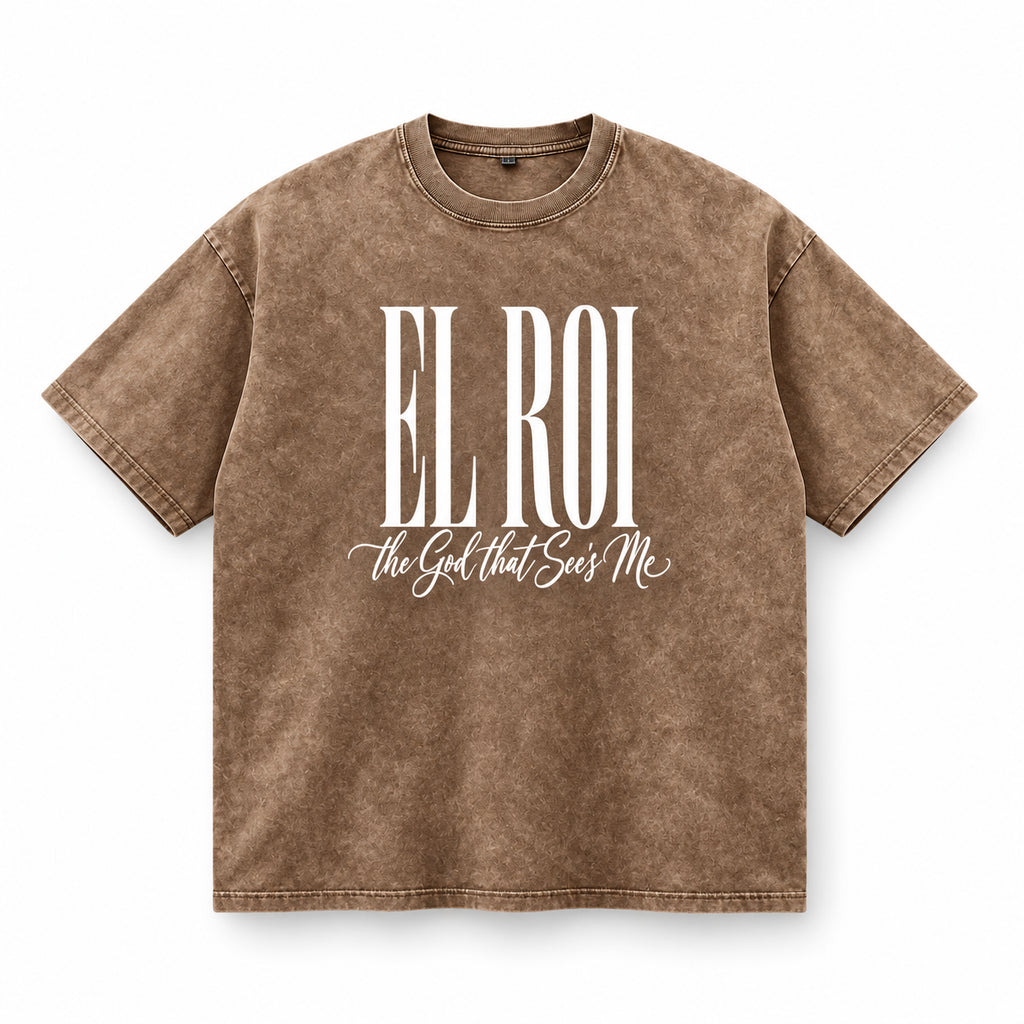 El Roi - Snow Washed Oversized Cotton T-Shirt