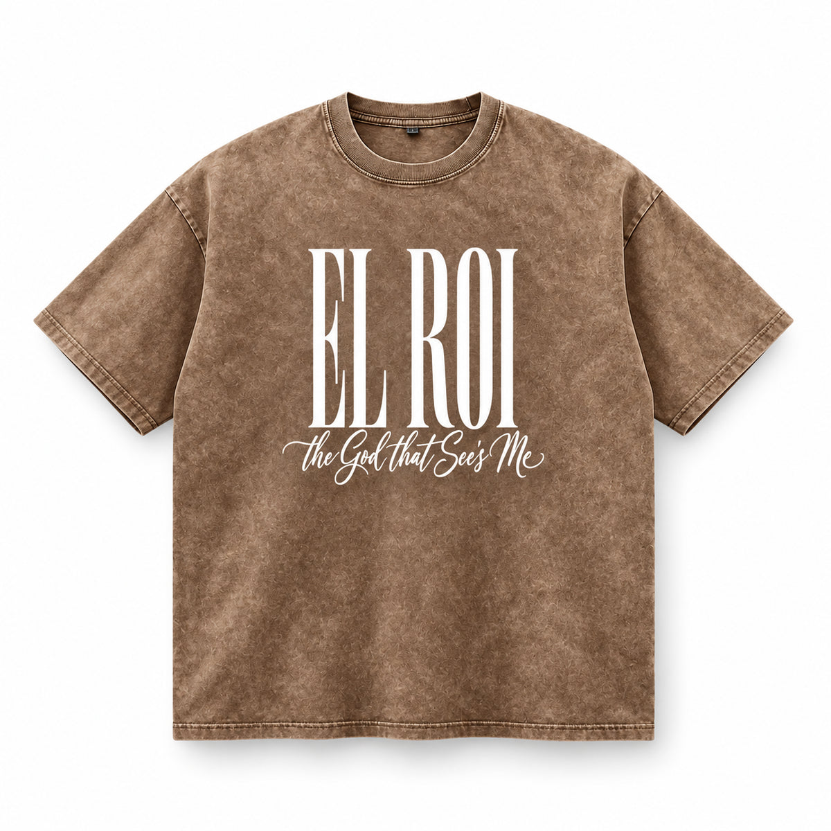 El Roi - Snow Washed Oversized Cotton T-Shirt