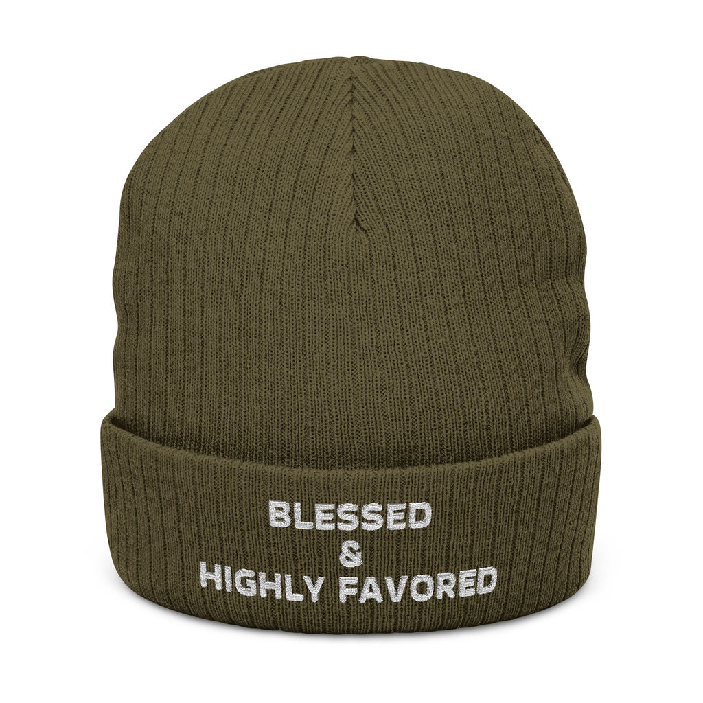 Blessed & Highly Favored Christian Beanie by Dinachi Apparel