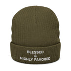 Blessed & Highly Favored Christian Beanie by Dinachi Apparel
