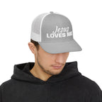 Jesus Loves Me Christian Snapback Trucker Cap