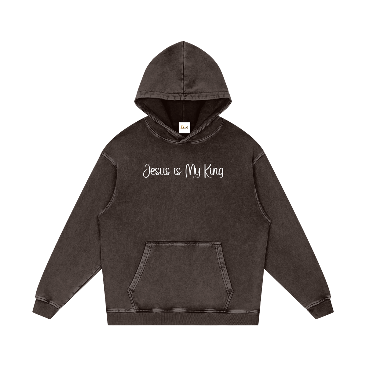Jesus is My King - Snow Washed Loose Cotton Hoodie