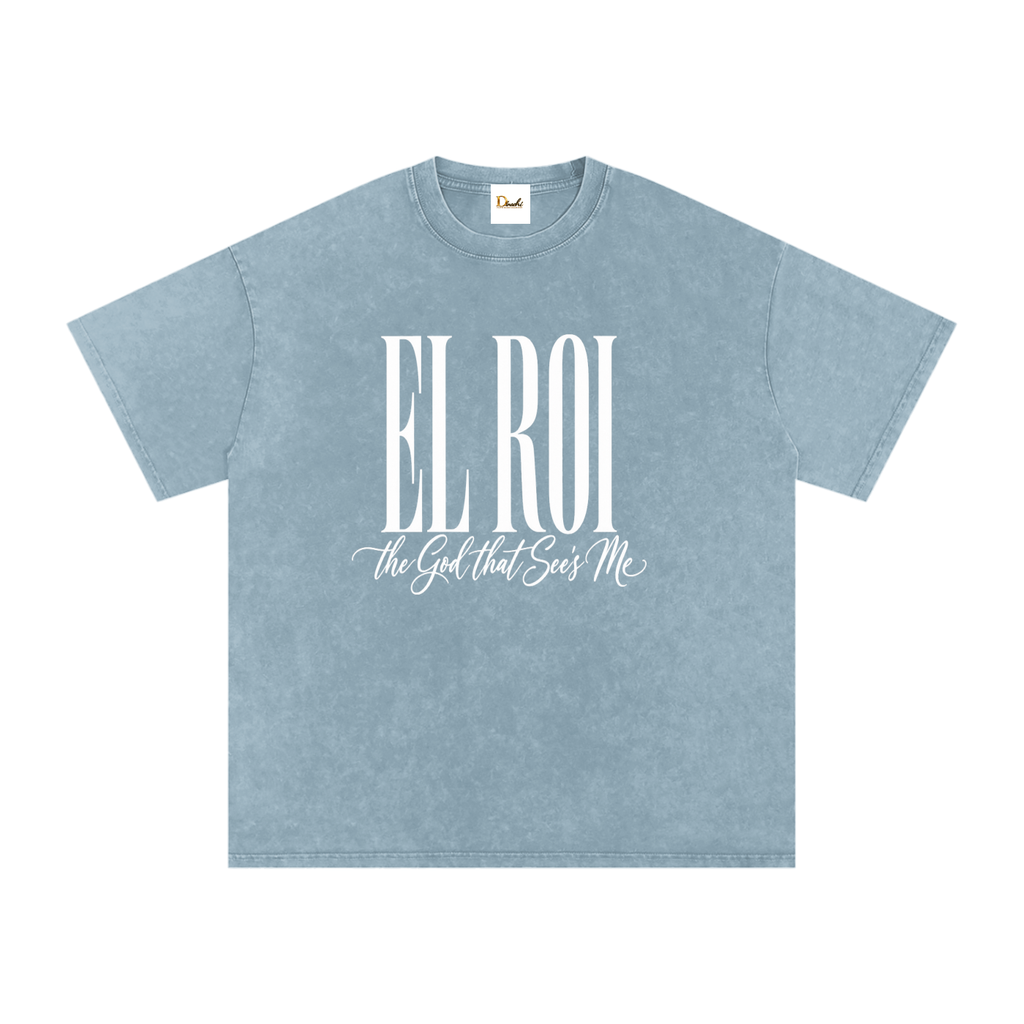 El Roi - Snow Washed Oversized Cotton T-Shirt