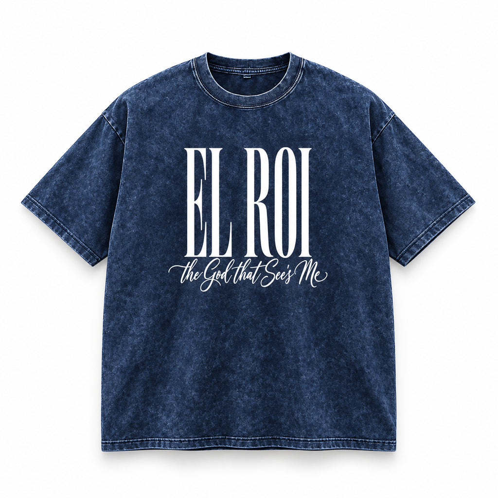 El Roi - Snow Washed Oversized Cotton T-Shirt