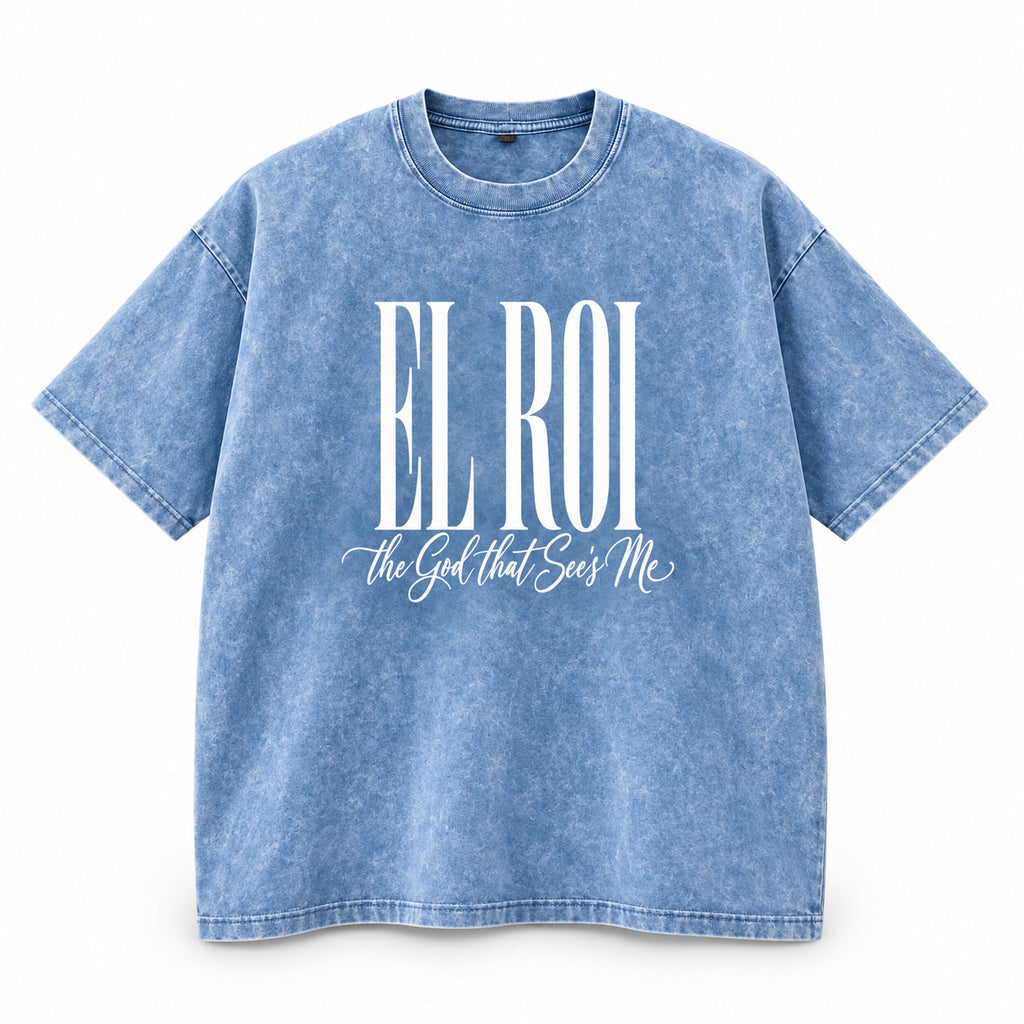 El Roi - Snow Washed Oversized Cotton T-Shirt