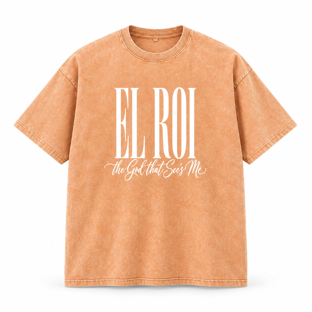 El Roi - Snow Washed Oversized Cotton T-Shirt