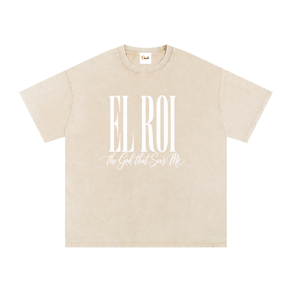 El Roi - Snow Washed Oversized Cotton T-Shirt