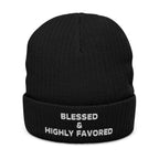 Blessed & Highly Favored Christian Beanie by Dinachi Apparel – view 2