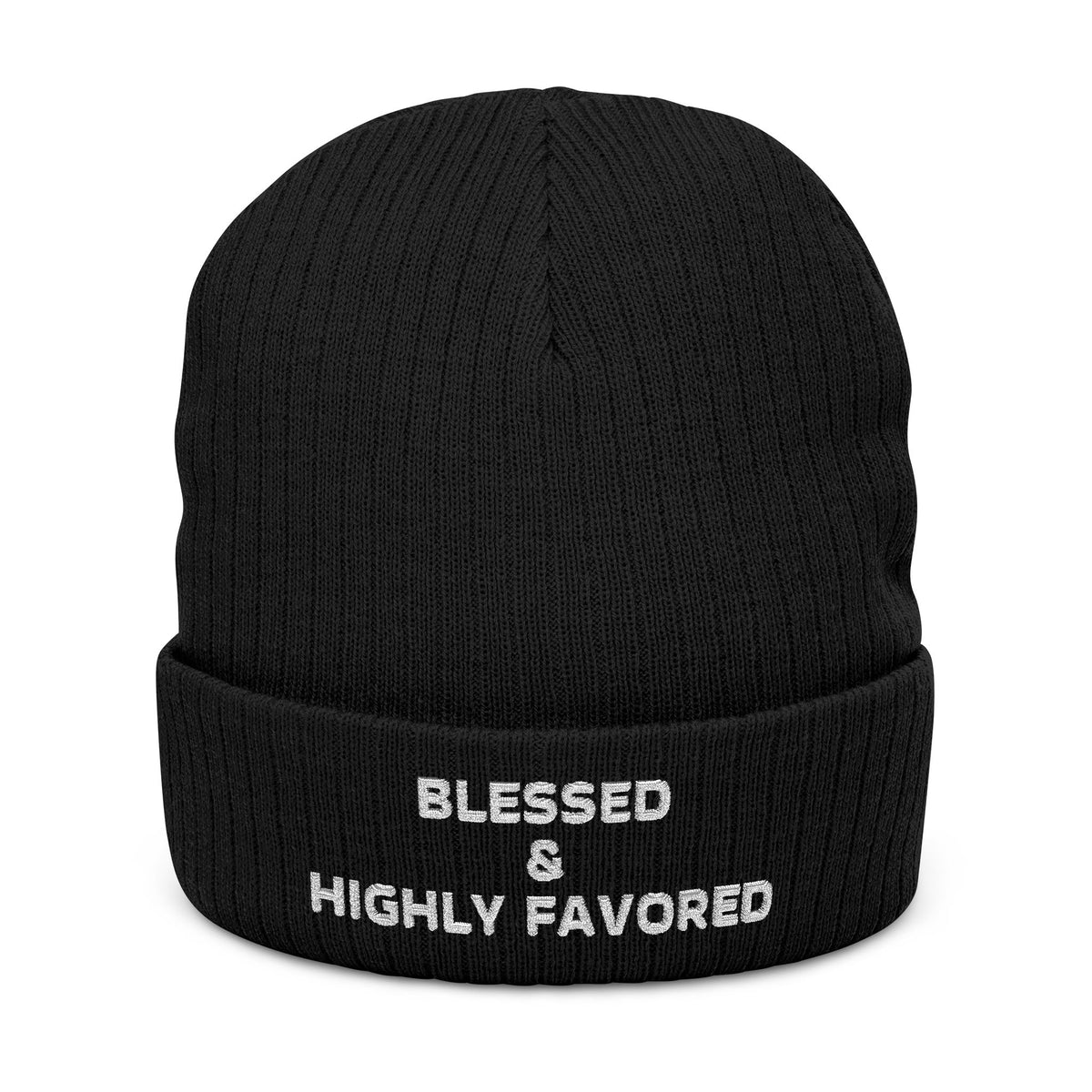 Blessed & Highly Favored Christian Beanie by Dinachi Apparel – view 2