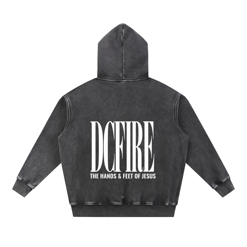 DCFIRE - Snow Wash Fleece Oversize Hoodie
