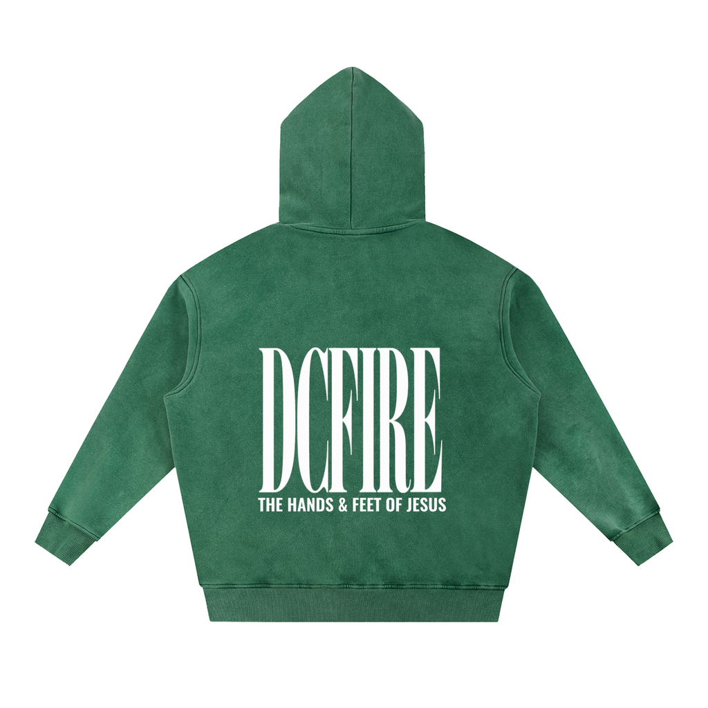 DCFIRE - Snow Wash Fleece Oversize Hoodie