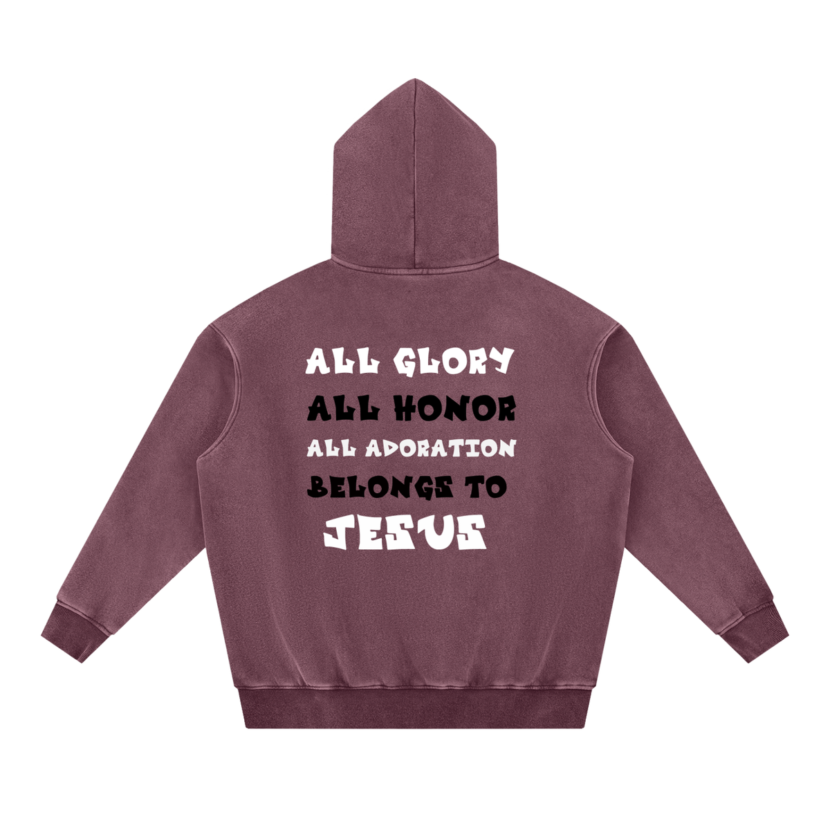 Jesus Reigns - Snow Wash Fleece Oversize Hoodie