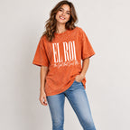 El Roi - Snow Washed Oversized Cotton T-Shirt