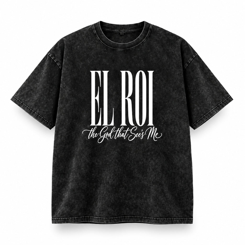 El Roi - Snow Washed Oversized Cotton T-Shirt