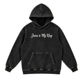 Jesus is My King - Snow Washed Loose Cotton Hoodie