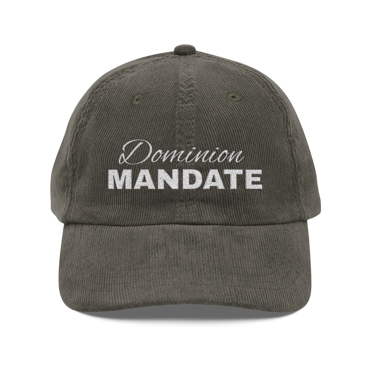 Dominion Mandate Christian Corduroy Cap by Dinachi Apparel – view 3
