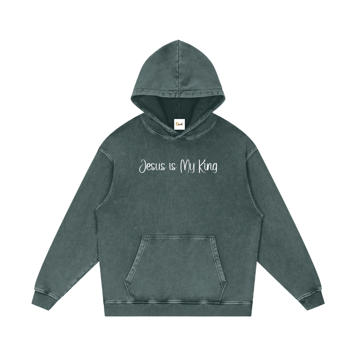 Jesus is My King - Snow Washed Loose Cotton Hoodie