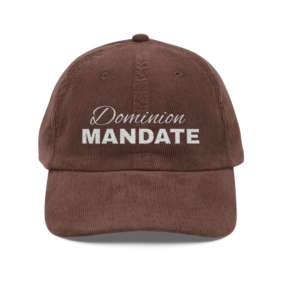 Dominion Mandate Christian Corduroy Cap by Dinachi Apparel – view 2