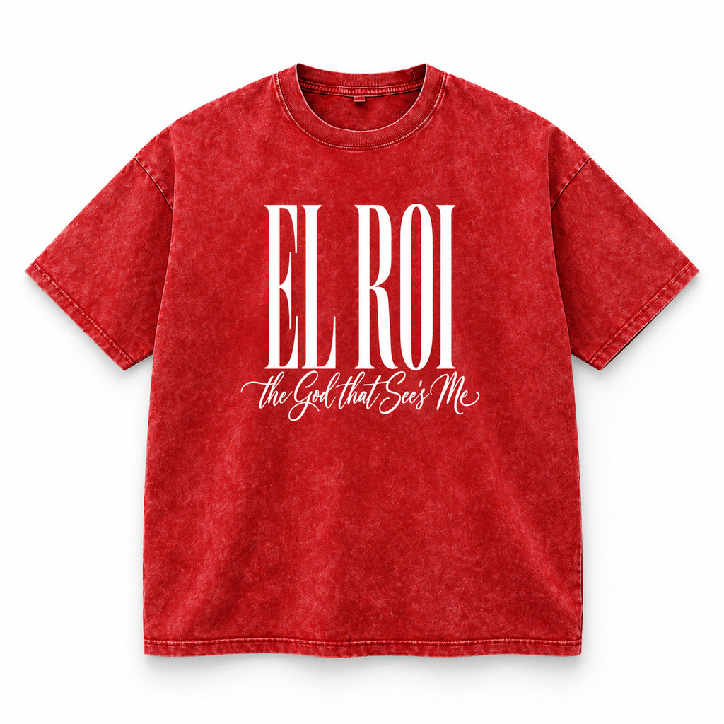 El Roi - Snow Washed Oversized Cotton T-Shirt