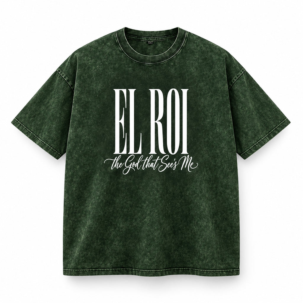 El Roi - Snow Washed Oversized Cotton T-Shirt