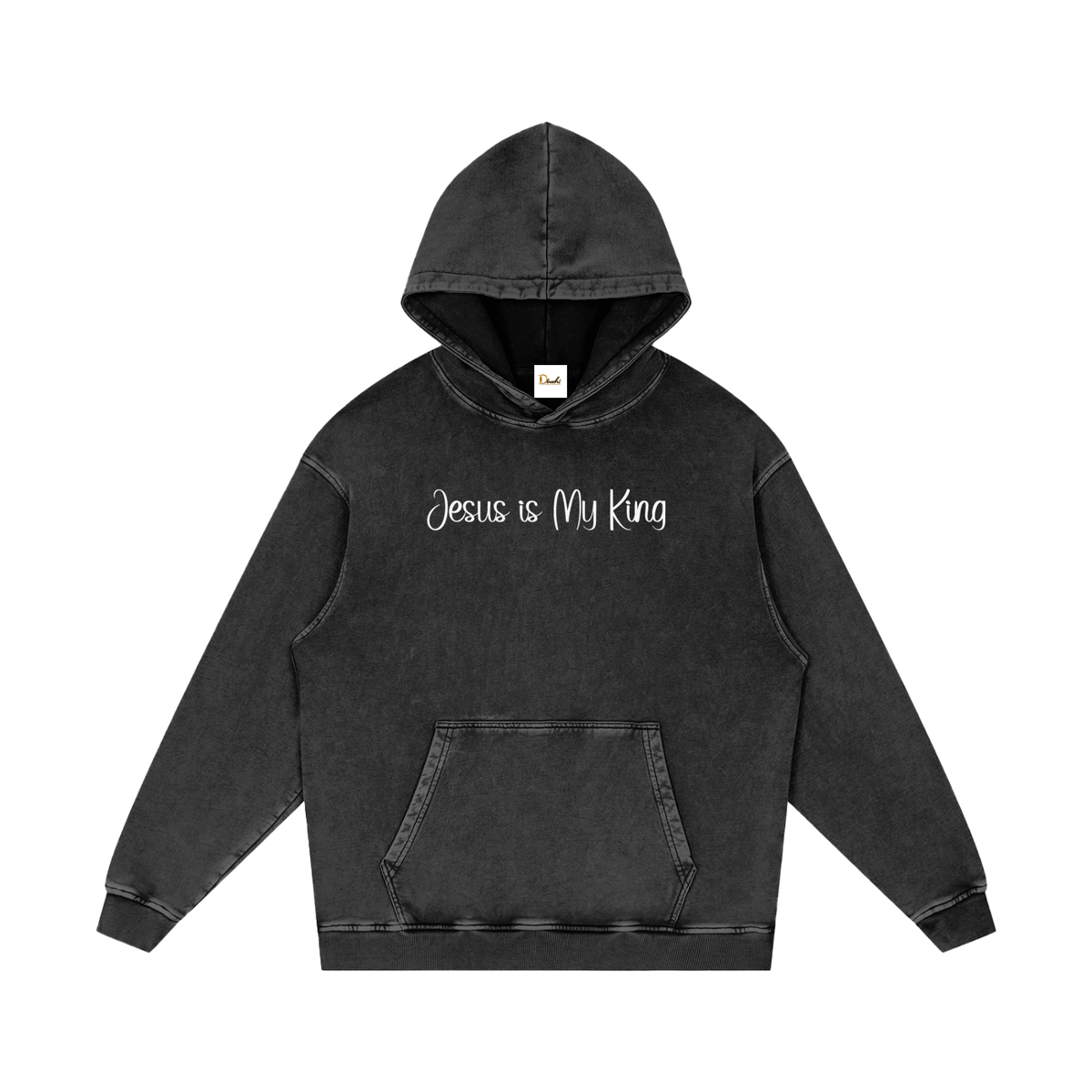 Jesus is My King - Snow Washed Loose Cotton Hoodie