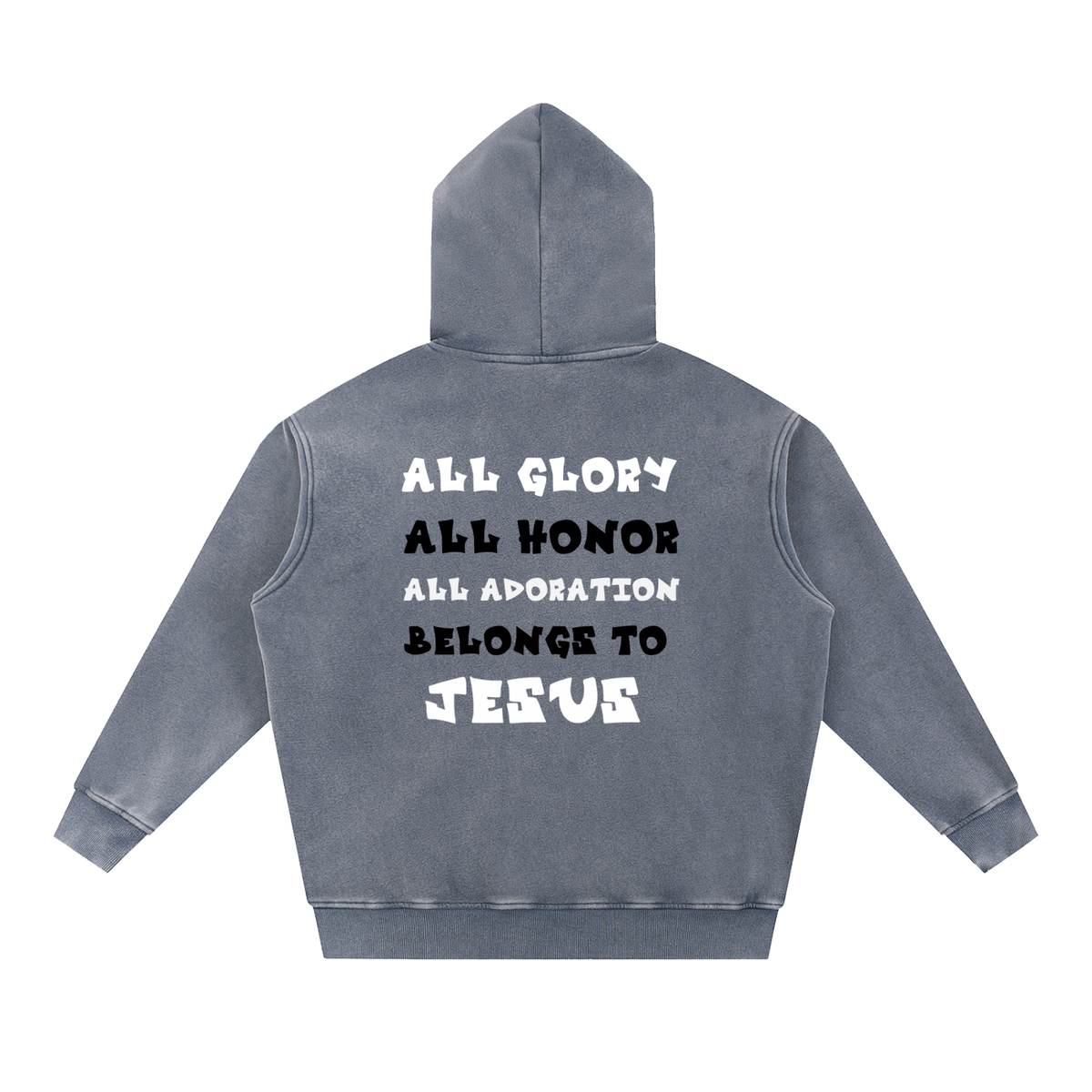 Jesus Reigns - Snow Wash Fleece Oversize Hoodie