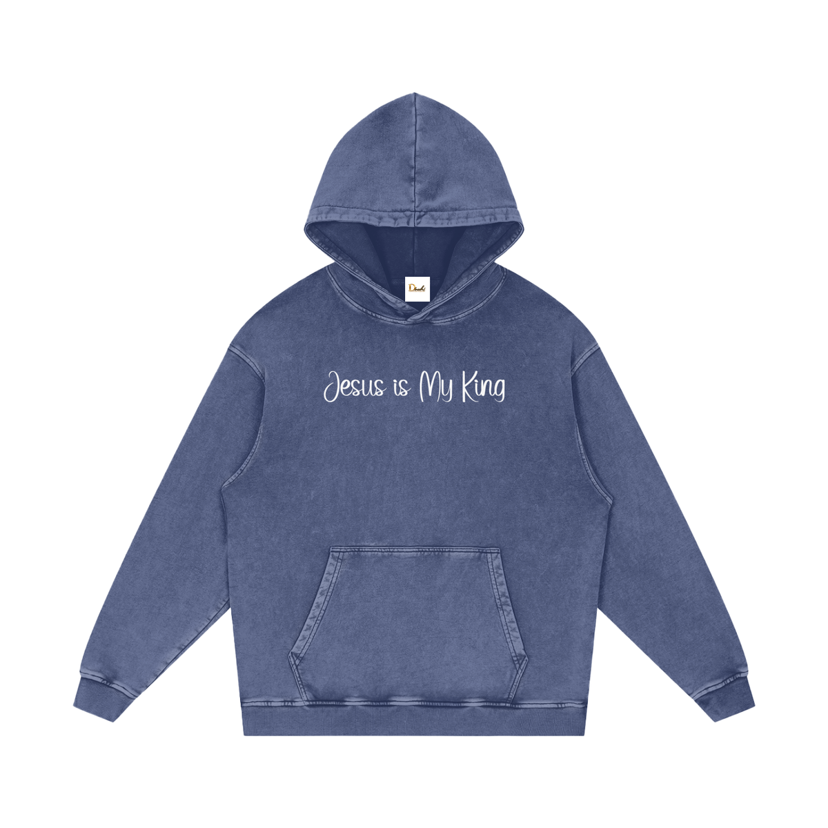 Jesus is My King - Snow Washed Loose Cotton Hoodie