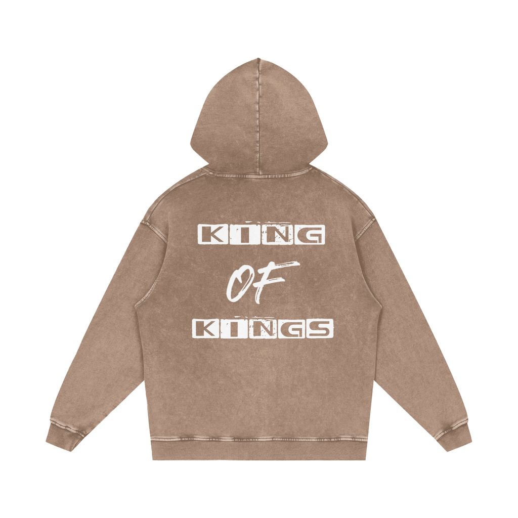 Jesus is My King - Snow Washed Loose Cotton Hoodie