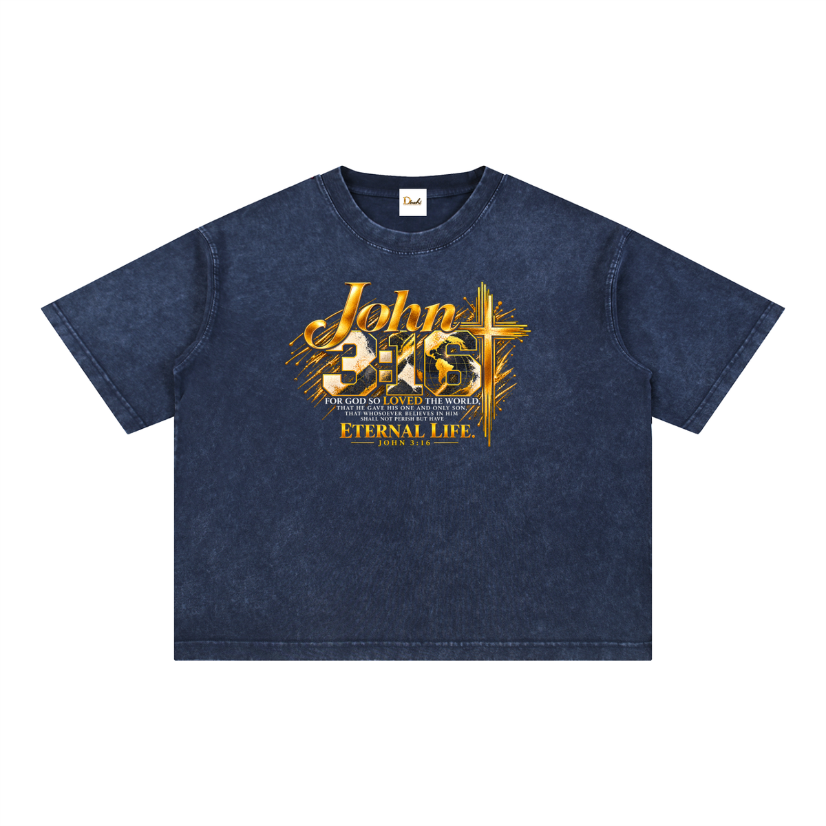 John 3:16 - Wash Boxy Cotton T-Shirt