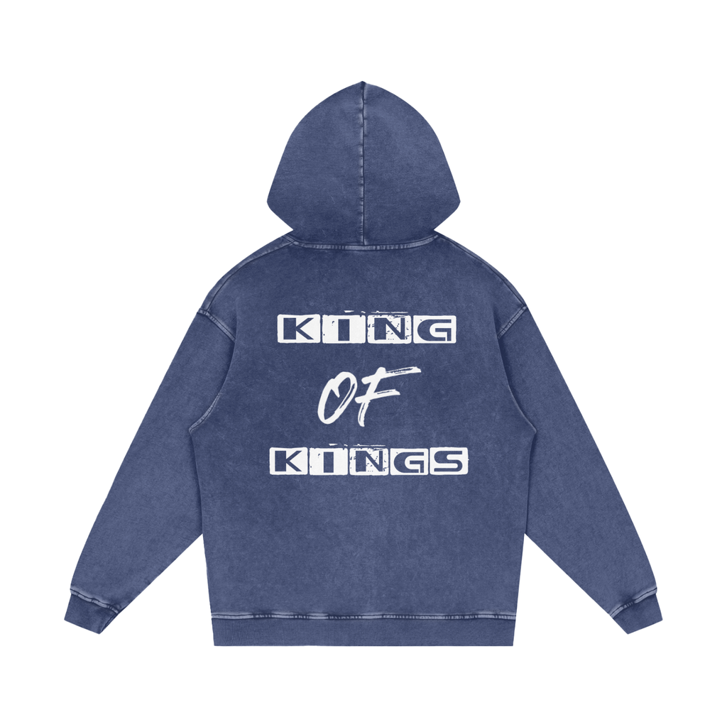 Jesus is My King - Snow Washed Loose Cotton Hoodie