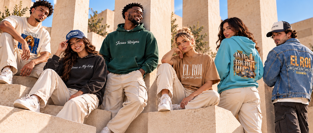 Dinachi Apparel faith-based streetwear group photo