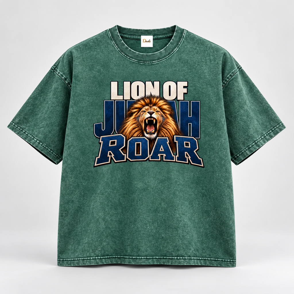 Lion of Judah Roar - Drop Shoulder Wash T-Shirt