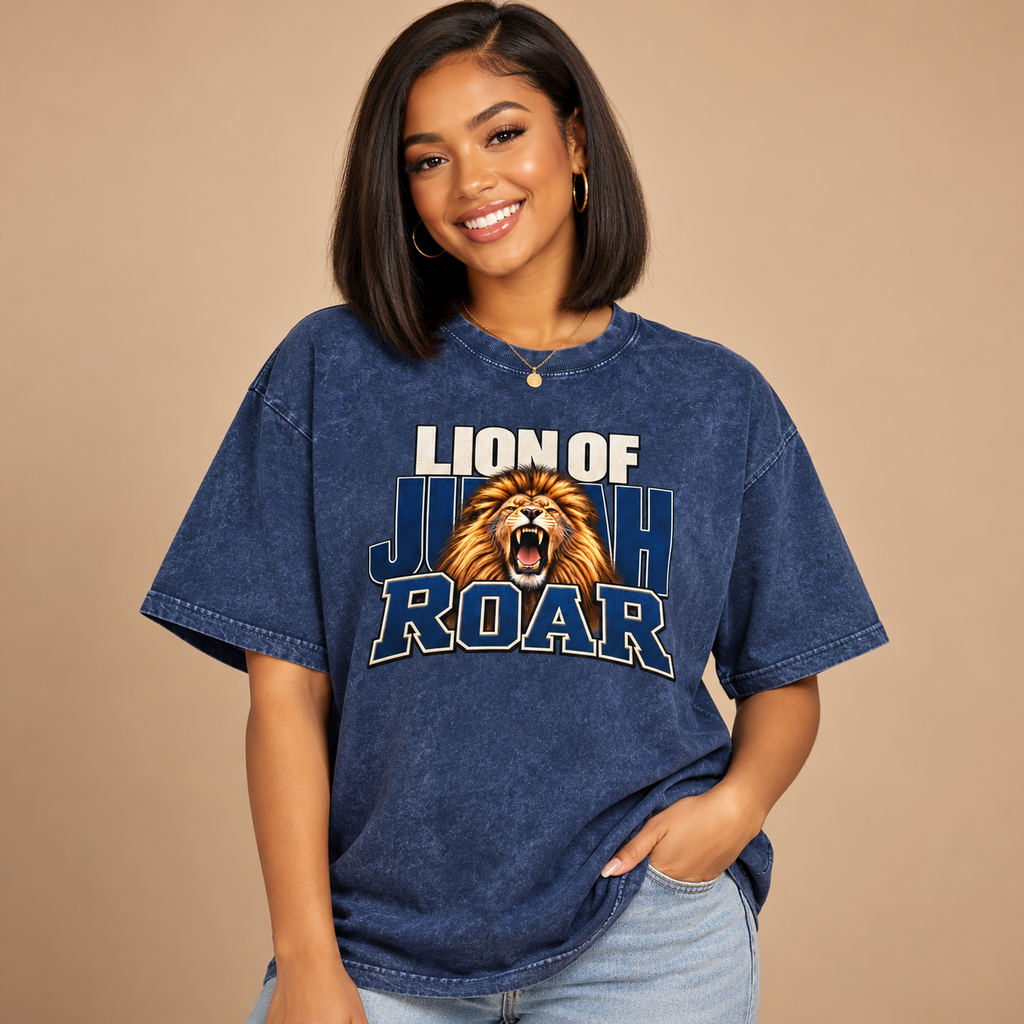 Lion of Judah Roar - Drop Shoulder Wash T-Shirt