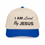 3D product mockup, Royal / Natural — I am Loved By Jesus - Cap