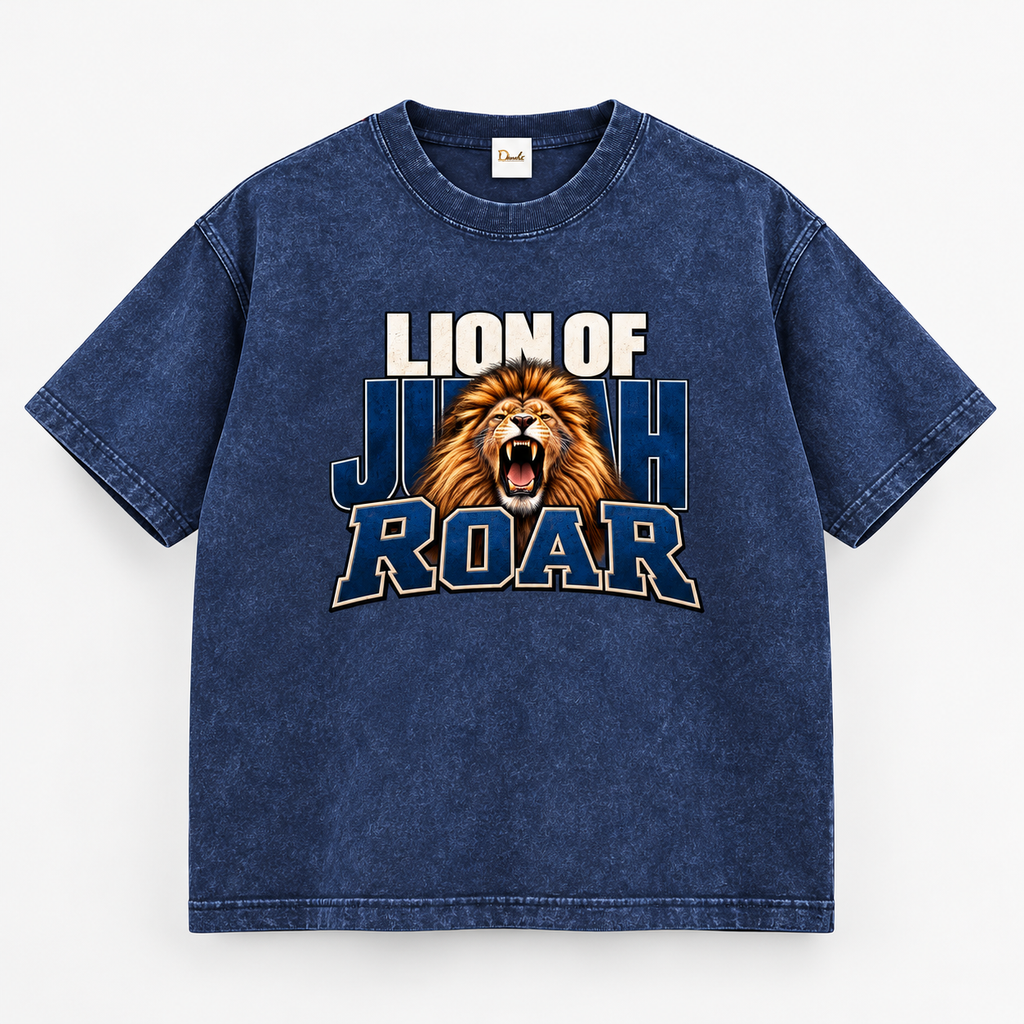 Lion of Judah Roar - Drop Shoulder Wash T-Shirt