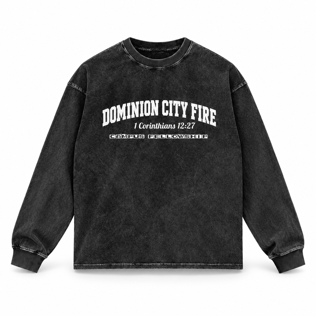3D product mockup, Black Beauty — DCFIRE - Oversize Long Sleeve T-Shirt