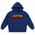 3D product mockup, Navy Blue — Dominion hoodie