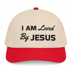 3D product mockup, Red / Natural — I am Loved By Jesus - Cap
