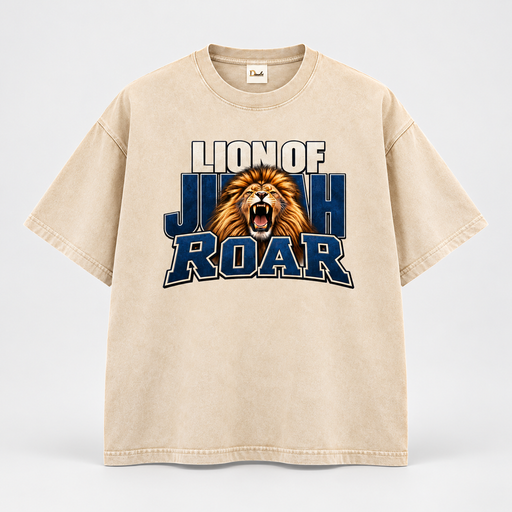 Lion of Judah Roar - Drop Shoulder Wash T-Shirt
