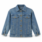 3D product mockup, Medium Denim Wash — El Roi - Women's Denim Jacket