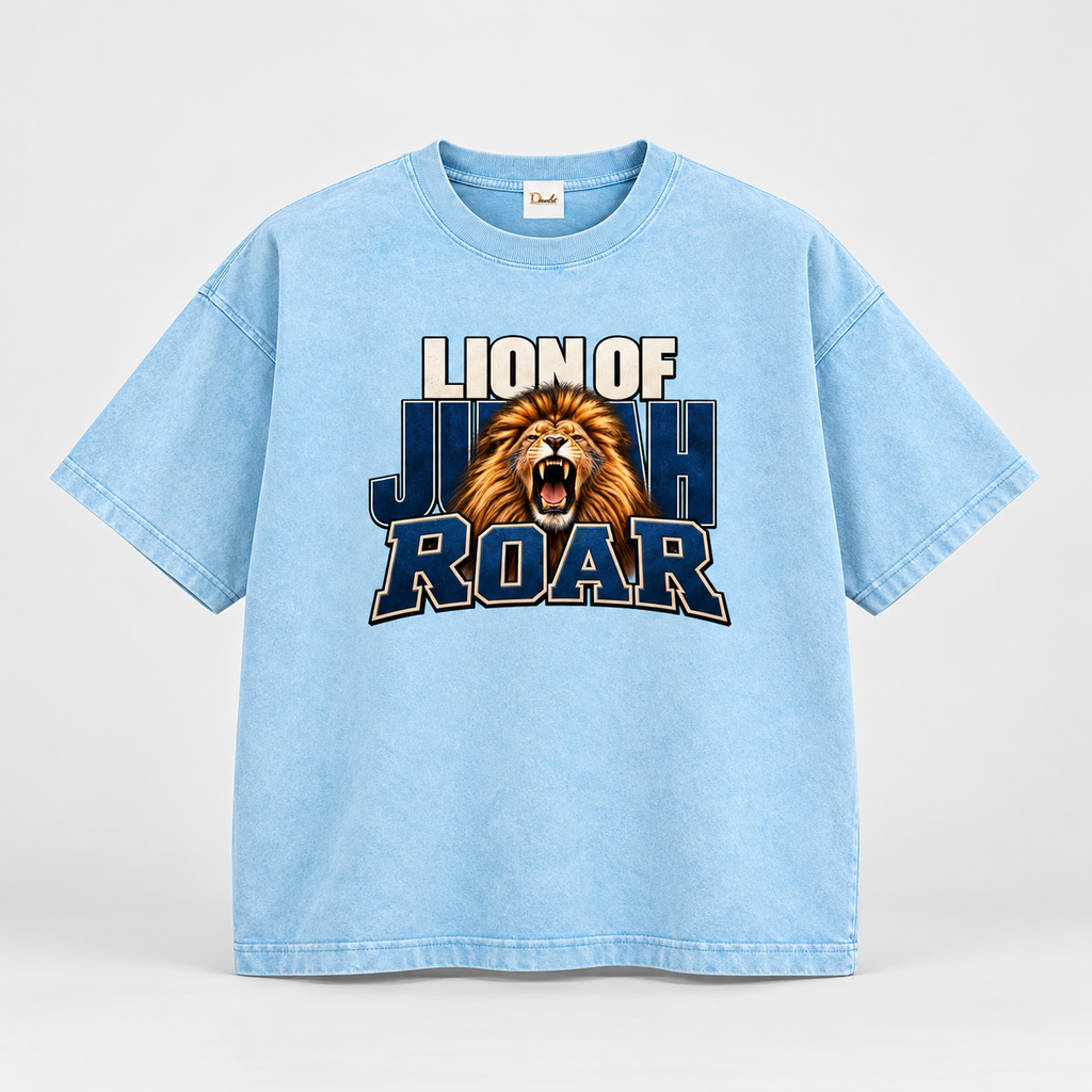 Lion of Judah Roar - Drop Shoulder Wash T-Shirt