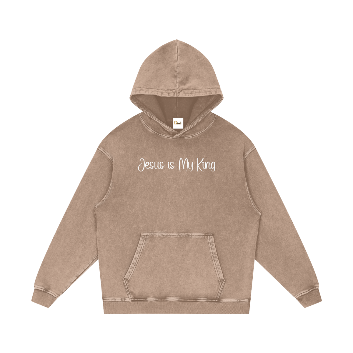 Jesus is My King - Snow Washed Loose Cotton Hoodie