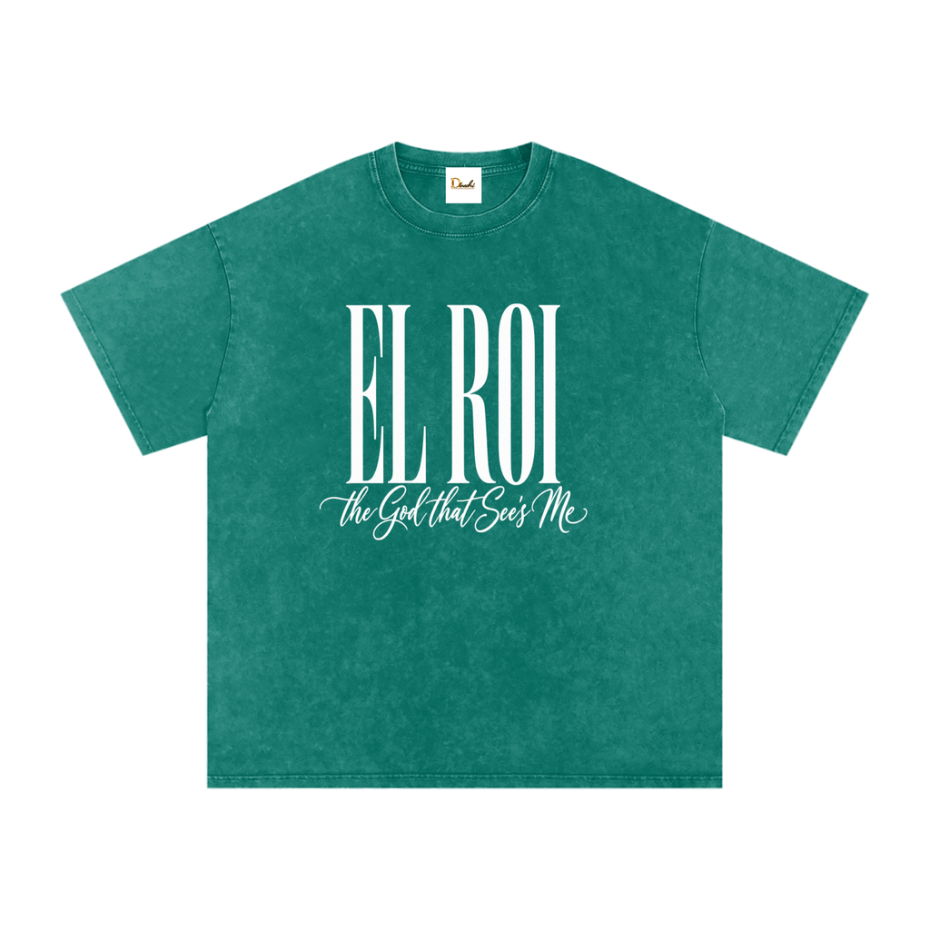 El Roi - Snow Washed Oversized Cotton T-Shirt